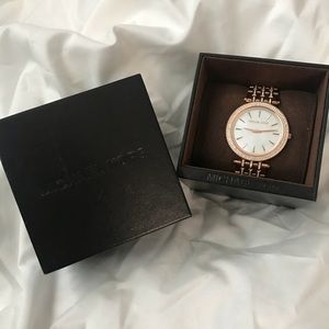 NWT Michael Kors Darci Rose Gold Watch, Opal Face
